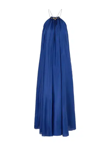 Zimmermann Aster Gathered Beaded Silk-satin Maxi Dress | Thumbnail 1 Zimmermann Aster Gathered Beaded Silk-satin Maxi Dress | Thumbnail 1