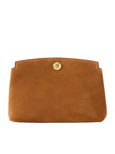 Liffner Pushlock Suede Pouch | Thumbnail 1 Liffner Pushlock Suede Pouch | Thumbnail 1