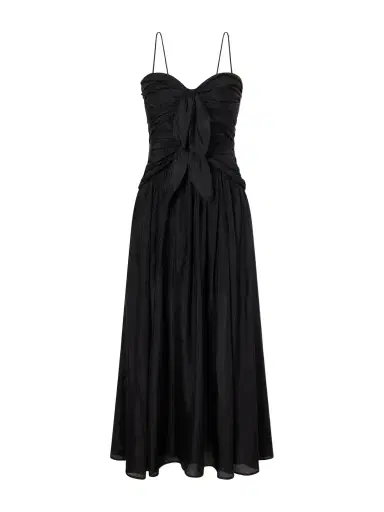 Zimmermann Aster Cutout Gathered Silk-chiffon Midi Dress | Thumbnail 1 Zimmermann Aster Cutout Gathered Silk-chiffon Midi Dress | Thumbnail 1