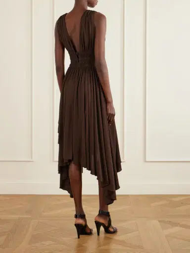 Alaïa Draped Jersey Midi Dress | Thumbnail 3 Alaïa Draped Jersey Midi Dress | Thumbnail 3