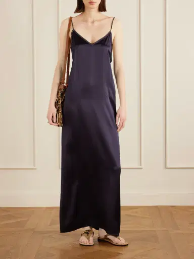 Isabel Marant Leza Studded Silk-satin Midi Dress | Thumbnail 2 Isabel Marant Leza Studded Silk-satin Midi Dress | Thumbnail 2