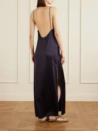Isabel Marant Leza Studded Silk-satin Midi Dress | Thumbnail 3 Isabel Marant Leza Studded Silk-satin Midi Dress | Thumbnail 3