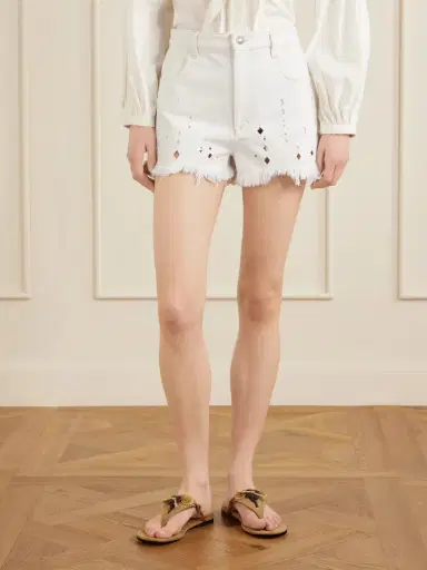 Isabel Marant Aecia Embroidered Denim Shorts | Thumbnail 3 Isabel Marant Aecia Embroidered Denim Shorts | Thumbnail 3