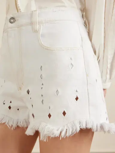 Isabel Marant Aecia Embroidered Denim Shorts | Thumbnail 5 Isabel Marant Aecia Embroidered Denim Shorts | Thumbnail 5
