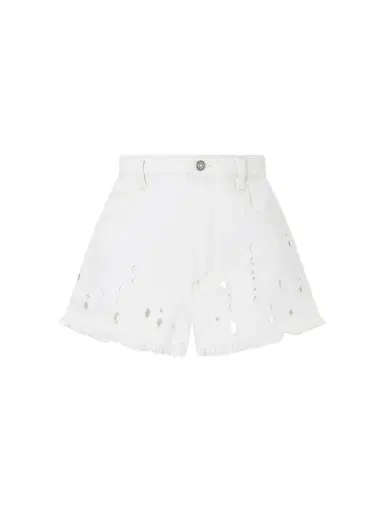 Isabel Marant Aecia Embroidered Denim Shorts | Thumbnail 1 Isabel Marant Aecia Embroidered Denim Shorts | Thumbnail 1