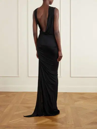 Rick Owens Shailee Draped Jersey Gown | Thumbnail 3 Rick Owens Shailee Draped Jersey Gown | Thumbnail 3