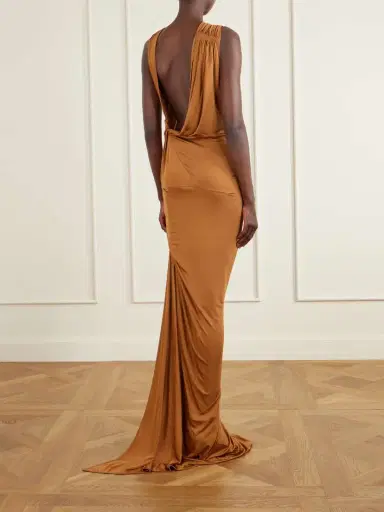 Rick Owens Shailee Draped Jersey Gown | Thumbnail 3 Rick Owens Shailee Draped Jersey Gown | Thumbnail 3