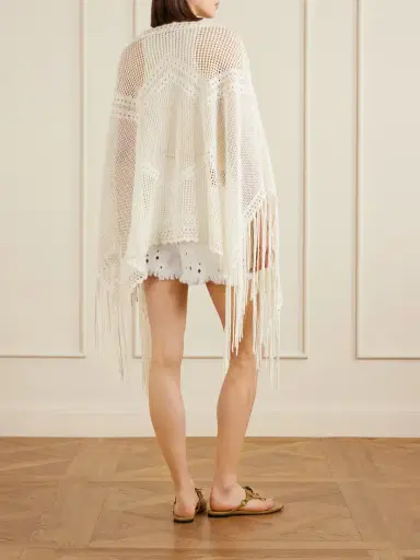 Isabel Marant Metilia Crocheted Fringed Cotton Top | Thumbnail 3 Isabel Marant Metilia Crocheted Fringed Cotton Top | Thumbnail 3
