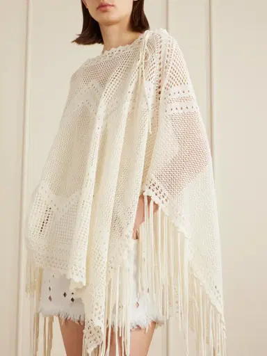 Isabel Marant Metilia Crocheted Fringed Cotton Top | Thumbnail 4 Isabel Marant Metilia Crocheted Fringed Cotton Top | Thumbnail 4