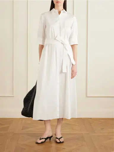 Max Mara Beachwear Cotton-blend Poplin Midi Dress | Thumbnail 2 Max Mara Beachwear Cotton-blend Poplin Midi Dress | Thumbnail 2
