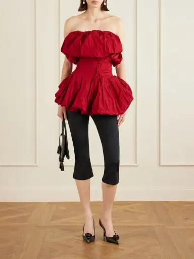 Magda Butrym Gathered Cotton-blend Blouse | Thumbnail 2 Magda Butrym Gathered Cotton-blend Blouse | Thumbnail 2