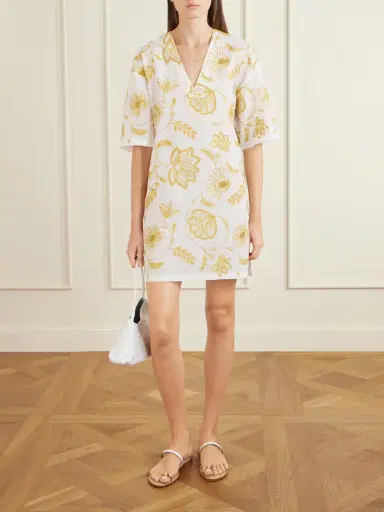 Eres Levia Embroidered Cotton-blend Mini Dress | Thumbnail 2 Eres Levia Embroidered Cotton-blend Mini Dress | Thumbnail 2