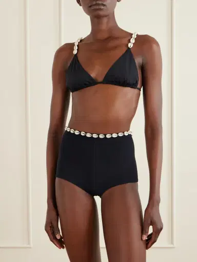 SARA CRISTINA Embellished Jersey Bikini Briefs | Thumbnail 2 SARA CRISTINA Embellished Jersey Bikini Briefs | Thumbnail 2