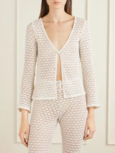 SARA CRISTINA Arena Crocheted Cotton Coverup | Thumbnail 3 SARA CRISTINA Arena Crocheted Cotton Coverup | Thumbnail 3
