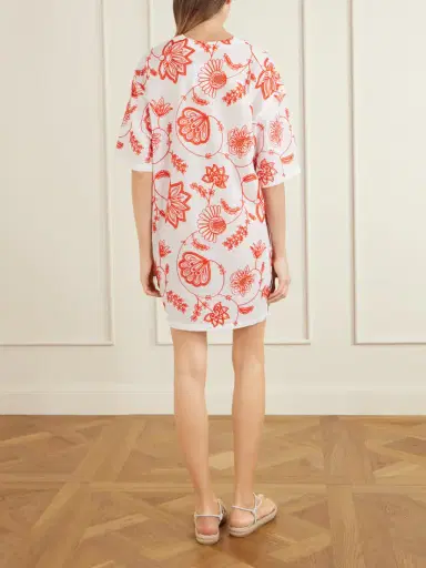 Eres Embroidered Cotton-blend Mini Dress | Thumbnail 3 Eres Embroidered Cotton-blend Mini Dress | Thumbnail 3