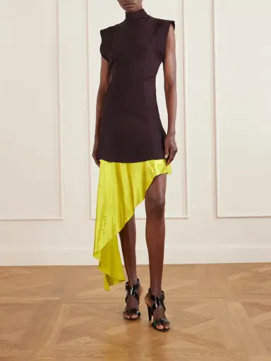 Alaïa Asymmetric Satin Midi Skirt | Thumbnail 2 Alaïa Asymmetric Satin Midi Skirt | Thumbnail 2