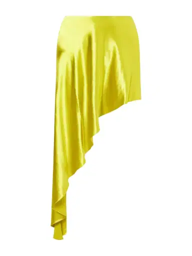 Alaïa Asymmetric Satin Midi Skirt | Thumbnail 1 Alaïa Asymmetric Satin Midi Skirt | Thumbnail 1