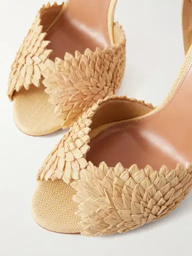 Aquazzura Rio Flirt 105 Raffia Sandals | Thumbnail 5 Aquazzura Rio Flirt 105 Raffia Sandals | Thumbnail 5