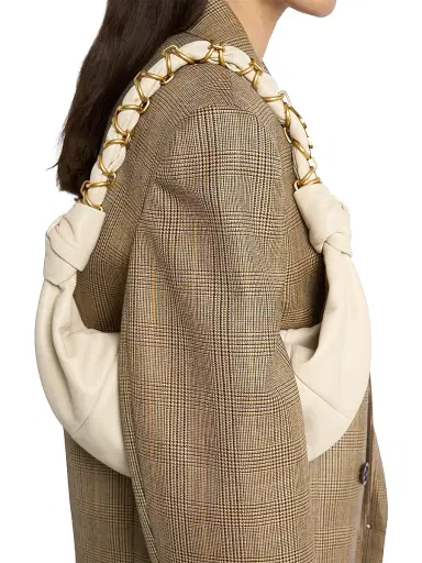 Saint Laurent Women's Amalia Hobo Top Handle Bag in Lambskin - Blanc Vintage | Thumbnail 3 Saint Laurent Women's Amalia Hobo Top Handle Bag in Lambskin - Blanc Vintage | Thumbnail 3