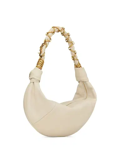 Saint Laurent Women's Amalia Hobo Top Handle Bag in Lambskin - Blanc Vintage | Thumbnail 4 Saint Laurent Women's Amalia Hobo Top Handle Bag in Lambskin - Blanc Vintage | Thumbnail 4
