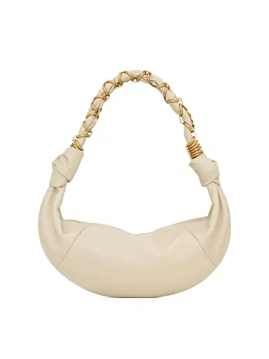 Saint Laurent Women's Amalia Hobo Top Handle Bag in Lambskin - Blanc Vintage | Thumbnail 6 Saint Laurent Women's Amalia Hobo Top Handle Bag in Lambskin - Blanc Vintage | Thumbnail 6