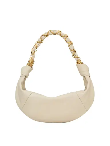 Saint Laurent Women's Amalia Hobo Top Handle Bag in Lambskin - Blanc Vintage | Thumbnail 1 Saint Laurent Women's Amalia Hobo Top Handle Bag in Lambskin - Blanc Vintage | Thumbnail 1