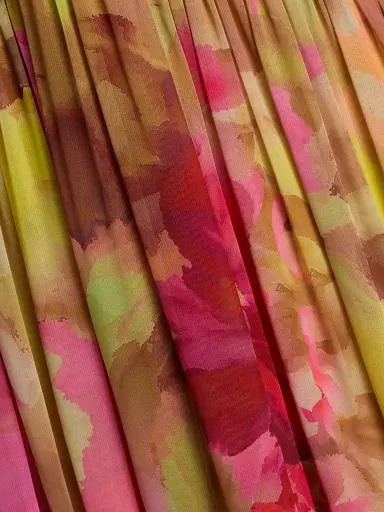 BADGLEY MISCHKA Women's Pleated Floral Chiffon Gown - Pink Multi - Size 16 | Thumbnail 7 BADGLEY MISCHKA Women's Pleated Floral Chiffon Gown - Pink Multi - Size 16 | Thumbnail 7
