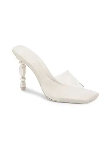 Cult Gaia Women's Mahina 100MM Beaded-Heel Sandals - Antique White | Thumbnail 2 Cult Gaia Women's Mahina 100MM Beaded-Heel Sandals - Antique White | Thumbnail 2