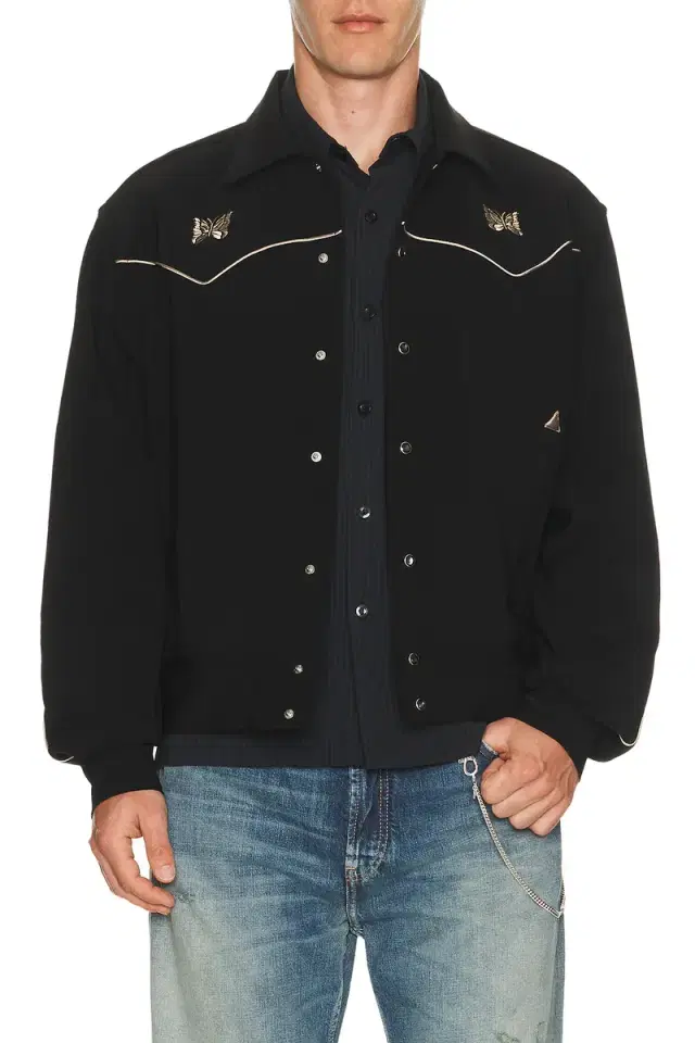 Piping Cowboy Jacket Poly Double Cloth Piping Cowboy Jacket Poly Double Cloth