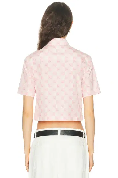Burberry Abby Short Sleeve Cropped Shirt | Thumbnail 3 Burberry Abby Short Sleeve Cropped Shirt | Thumbnail 3