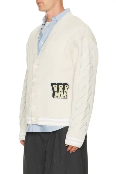 Off-White Star Logo Varsity Knit Cardigan | Thumbnail 2 Off-White Star Logo Varsity Knit Cardigan | Thumbnail 2