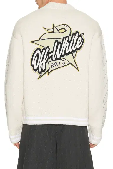 Off-White Star Logo Varsity Knit Cardigan | Thumbnail 3 Off-White Star Logo Varsity Knit Cardigan | Thumbnail 3