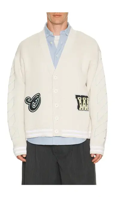 Off-White Star Logo Varsity Knit Cardigan | Thumbnail 7 Off-White Star Logo Varsity Knit Cardigan | Thumbnail 7