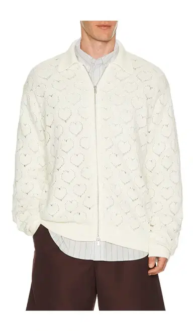 vowels Eyelet Knitted Zip Up | Thumbnail 6 vowels Eyelet Knitted Zip Up | Thumbnail 6