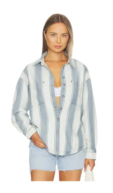 Free People x We The Free Crossroads Striped Shirt | Thumbnail 1 Free People x We The Free Crossroads Striped Shirt | Thumbnail 1