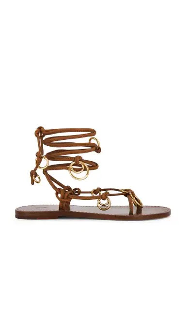 Polo Ralph Lauren Leather Ring Wrap Flat Sandals | Thumbnail 1 Polo Ralph Lauren Leather Ring Wrap Flat Sandals | Thumbnail 1