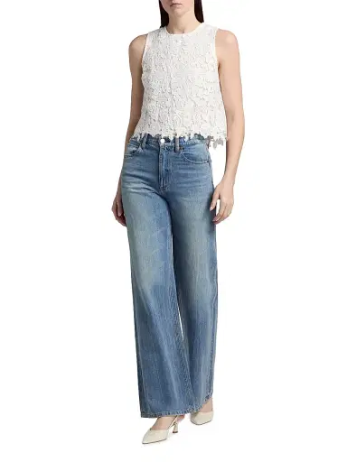 ALICE + OLIVIA Women's Amal Lace Tank - Off White | Thumbnail 2 ALICE + OLIVIA Women's Amal Lace Tank - Off White | Thumbnail 2