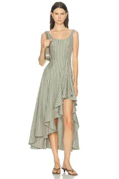 Monse Striped Corset Dress | Thumbnail 1 Monse Striped Corset Dress | Thumbnail 1