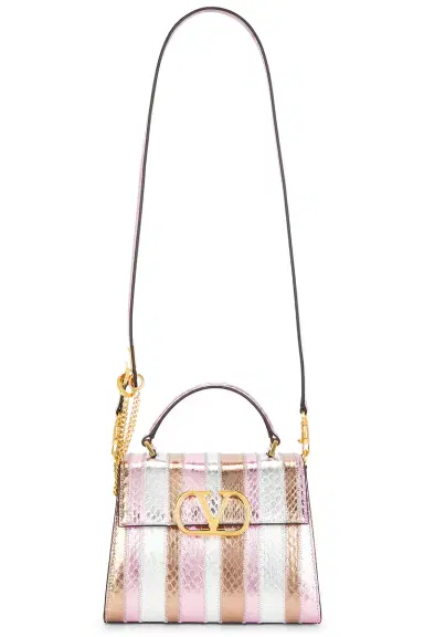 Valentino Garavani VSLING Elaphe Striped Top Handle Bag | Thumbnail 1 Valentino Garavani VSLING Elaphe Striped Top Handle Bag | Thumbnail 1