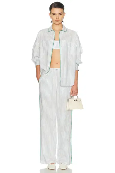 Lunya Airy Cotton Piped Button Down Shirt | Thumbnail 5 Lunya Airy Cotton Piped Button Down Shirt | Thumbnail 5