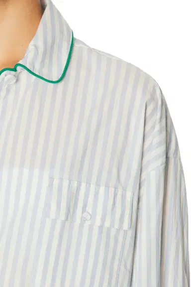Lunya Airy Cotton Piped Button Down Shirt | Thumbnail 6 Lunya Airy Cotton Piped Button Down Shirt | Thumbnail 6