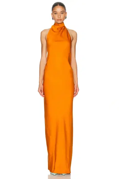 Brandon Maxwell Ophelia Sleeveless High Neck Gown | Thumbnail 2 Brandon Maxwell Ophelia Sleeveless High Neck Gown | Thumbnail 2