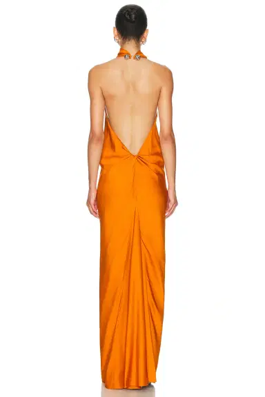 Brandon Maxwell Ophelia Sleeveless High Neck Gown | Thumbnail 4 Brandon Maxwell Ophelia Sleeveless High Neck Gown | Thumbnail 4