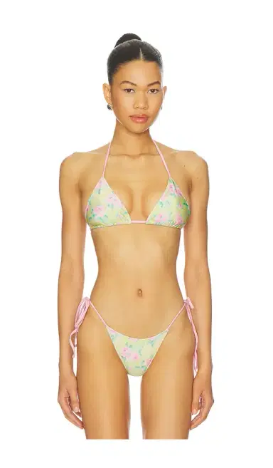 Frankies Bikinis Nick Satin Bikini Top | Thumbnail 1 Frankies Bikinis Nick Satin Bikini Top | Thumbnail 1