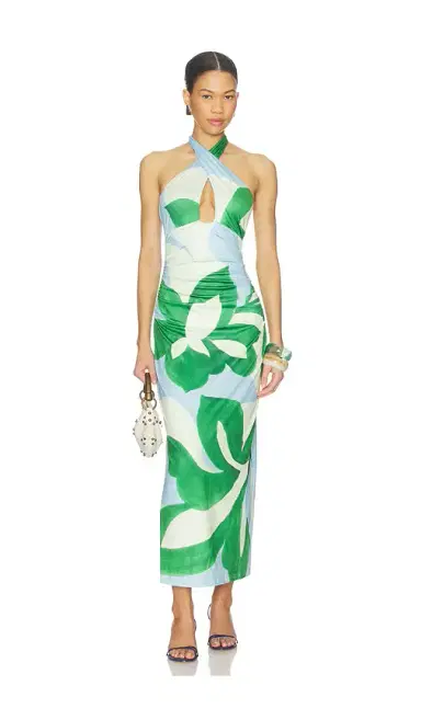 SEVEN WONDERS Aubrie Cross Front Midi Dress | Thumbnail 1 SEVEN WONDERS Aubrie Cross Front Midi Dress | Thumbnail 1