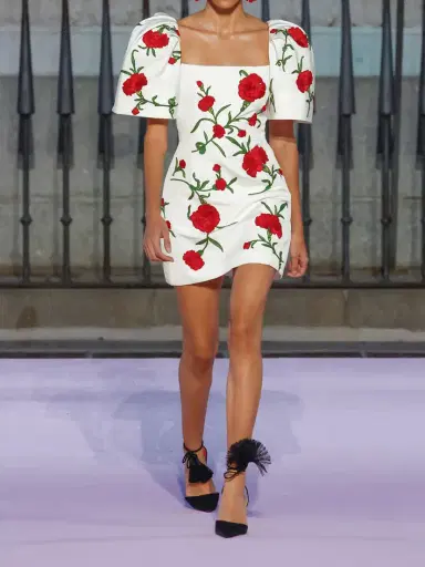 Carolina Herrera Embellished Floral Silk-faille Mini Dress | Thumbnail 5 Carolina Herrera Embellished Floral Silk-faille Mini Dress | Thumbnail 5