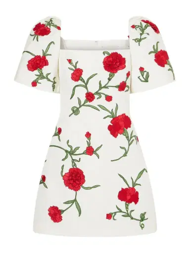 Carolina Herrera Embellished Floral Silk-faille Mini Dress | Thumbnail 1 Carolina Herrera Embellished Floral Silk-faille Mini Dress | Thumbnail 1