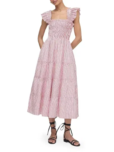 Hill House Home Women's The Ellie Nap Dress - Red Ticking Stripe - Size XXXXL | Thumbnail 2 Hill House Home Women's The Ellie Nap Dress - Red Ticking Stripe - Size XXXXL | Thumbnail 2