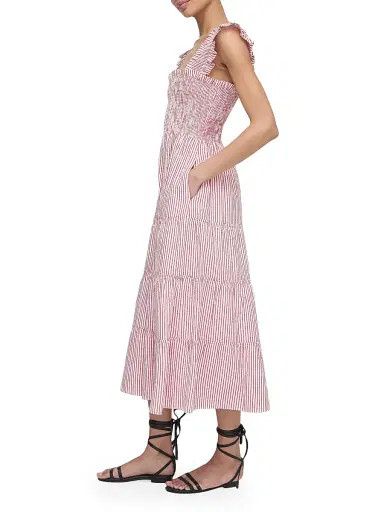 Hill House Home Women's The Ellie Nap Dress - Red Ticking Stripe - Size XXXXL | Thumbnail 3 Hill House Home Women's The Ellie Nap Dress - Red Ticking Stripe - Size XXXXL | Thumbnail 3