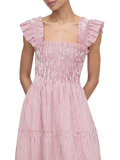 Hill House Home Women's The Ellie Nap Dress - Red Ticking Stripe - Size XXXXL | Thumbnail 5 Hill House Home Women's The Ellie Nap Dress - Red Ticking Stripe - Size XXXXL | Thumbnail 5